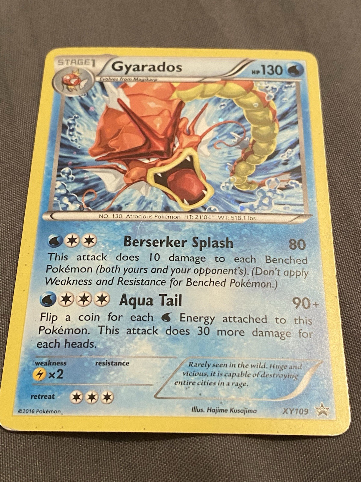 Pokémon Card TCG Shiny Gyarados XY109 Holo Promo – 2016 Black Star – LP