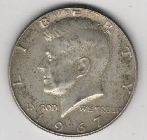 1967 P KENNEDY HALF DOLLAR SILVER .400 UNITED STATES OF AMERICA FIFTY CENTS .50¢