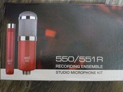 MXL 550/551 Red Condenser Microphone Kit With Case New