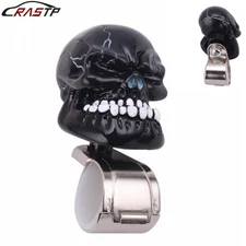 Black Steering Wheel Spinner Skull Head Car Suicide Knob Handle Auto/Truck