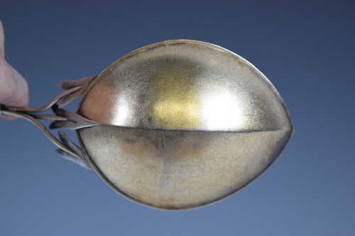 Stunning Antique Gorham Aesthetic Calla Lilly Pudding Spoon 10 1/2" c. 1865 - Picture 10 of 11