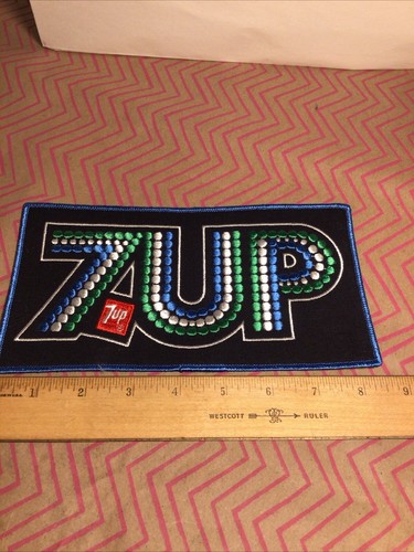 Vintage 7up Insegna Patch Soda NOS Nuovo Vecchio Stock Driver’s Shirt Patch Grande - Foto 2 di 10