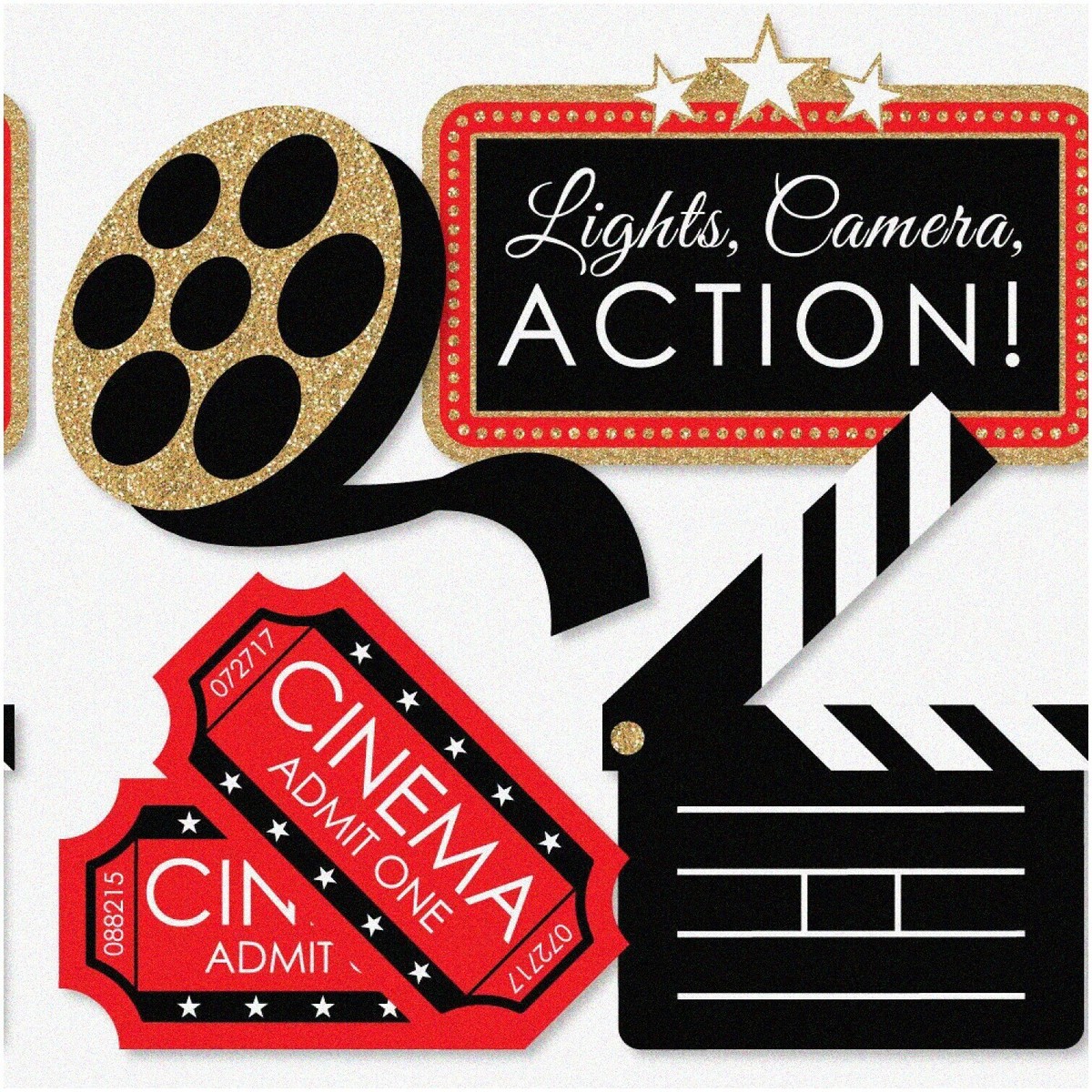 KatchOn, Lights Camera Action Backdrop - Large, 72x44 Inch