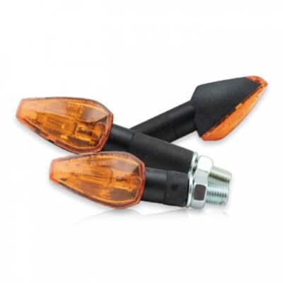 PROGRESS LINE Mini Blinker PEAK schwarz lang gelbes Glas