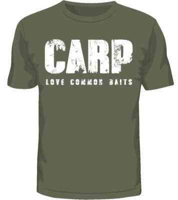  T-Shirt olive CARP LOVE COMMON BAITS