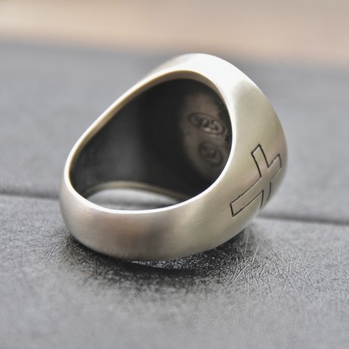 Jesus Christ Ring Sterling Silber 925 Bandring Kreuz Religiös Handmade Schmuck - Bild 4 von 5