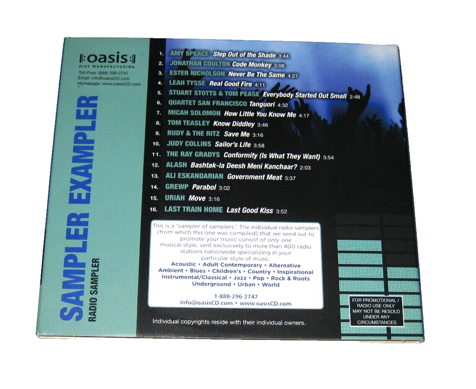 Oasis Sampler Exampler by V/A CD Compilation feat Johnathan Coulton Code Monkley Foto 2 de 4