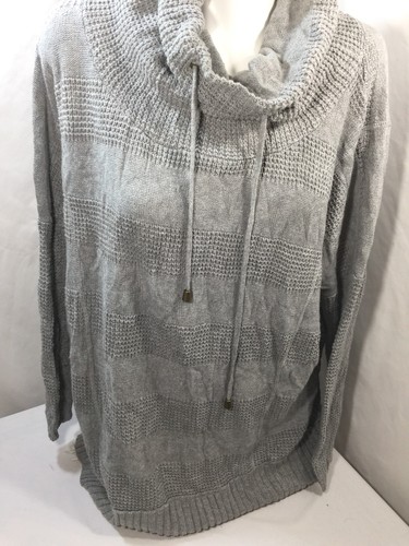lane bryant Women Sweater Cotton Relaxed Gray Long Sleeve Size 14/16 Knitted - 第 2/12 張圖片