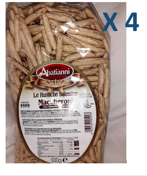 Abatianni Le Rustikale 2 Kg Makkaroni Mit Semola Di Grano Duro Integral 500Gx4-image