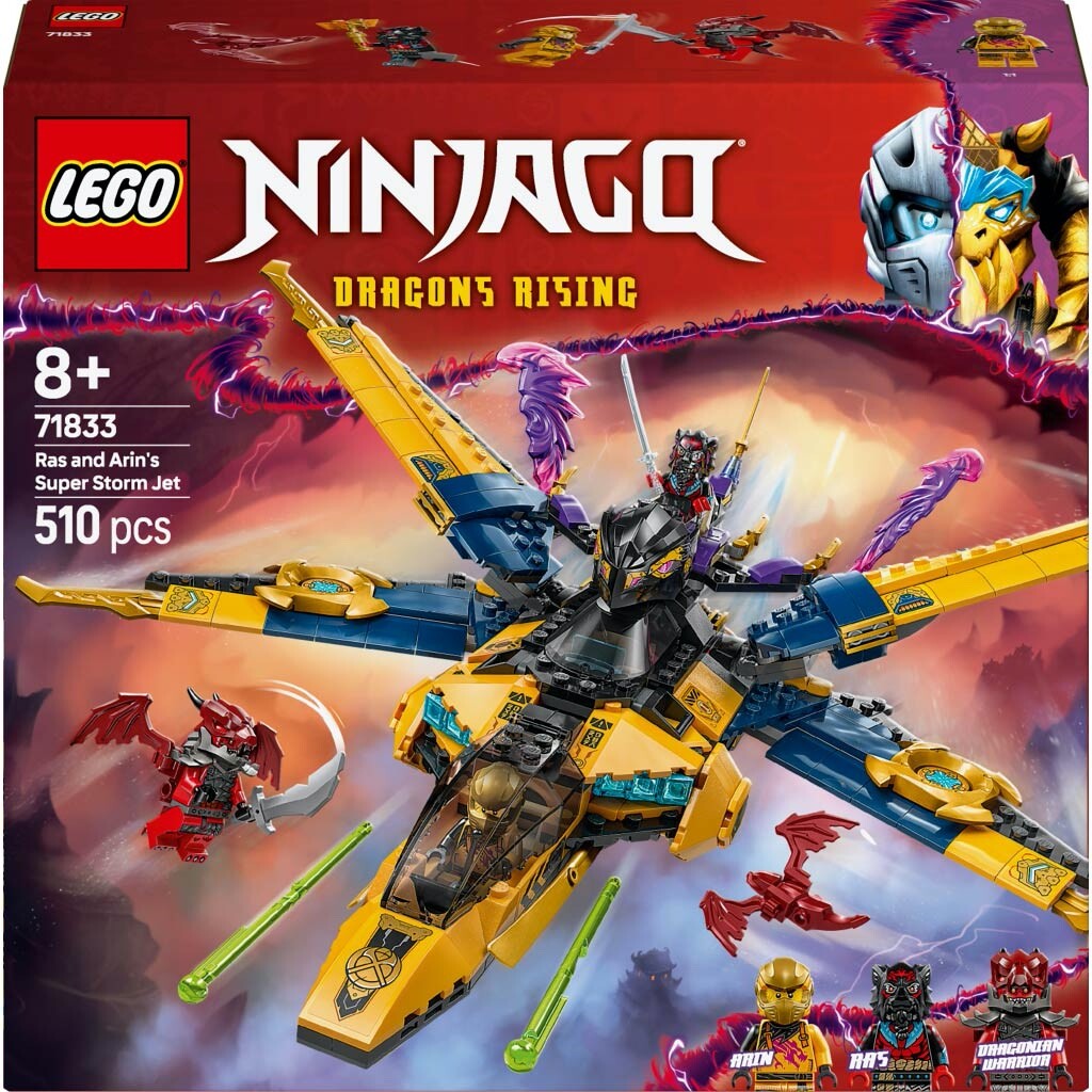 LEGO Ninjago Ras and Arin's Super Storm Jet 71833 Toy Building Kit