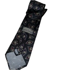 VTG Robert Talbott Best of Class Mark Shale Italy 100% Silk Necktie Tie USA