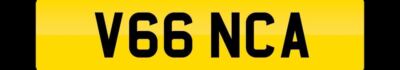 VERONICA PRIVATE NUMBER PLATE RONNIE CAR REGISTRATION V66 NCA VERONICA'S RONNI