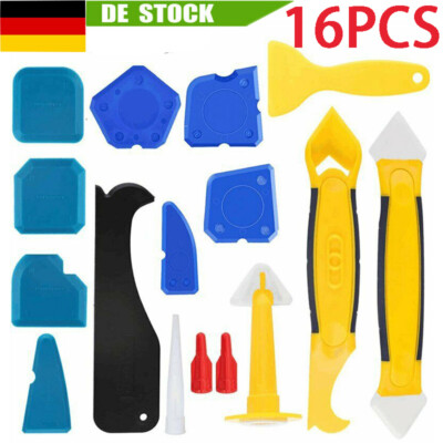 Fugenglätter Set Silikonspachtel Silikonglätter Silikon abzieher Abzieher 16Stk