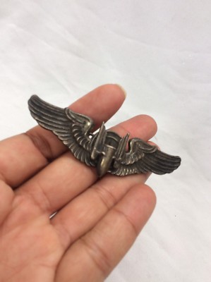 Nice US air force sterling gunner wings pin 3 inches Vtg | eBay
