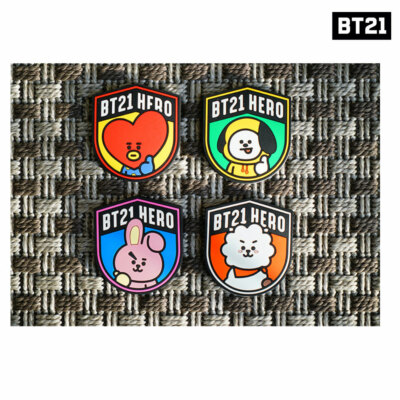 BTS BT21 Official Authentic Goods Rubber Sticker 55 x 62 mm by