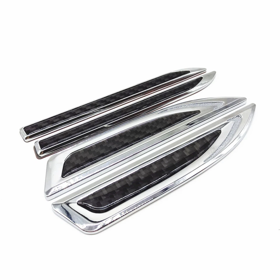 Carbon Fiber Car Fender Vent Air Sticker Wing Cover Trim Body Decor Accessories - Изображение 3 из 4