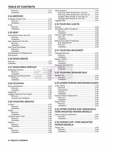 Service Repair Manual 2011 Harley Davidson FLHTK Electra Glide Ultra Limited - Picture 5 of 17