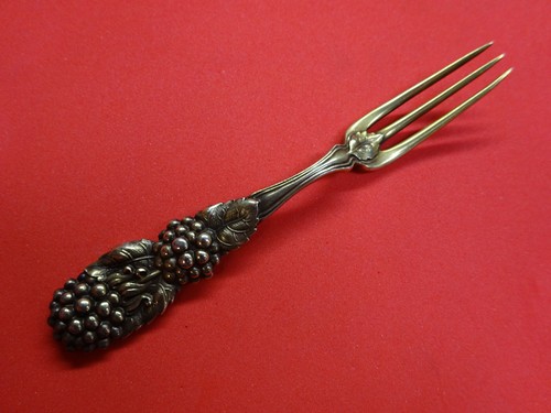 Blackberry by Tiffany and Co Sterling Silver Strawberry Fork Vermeil 4 1/4" - Picture 2 of 4