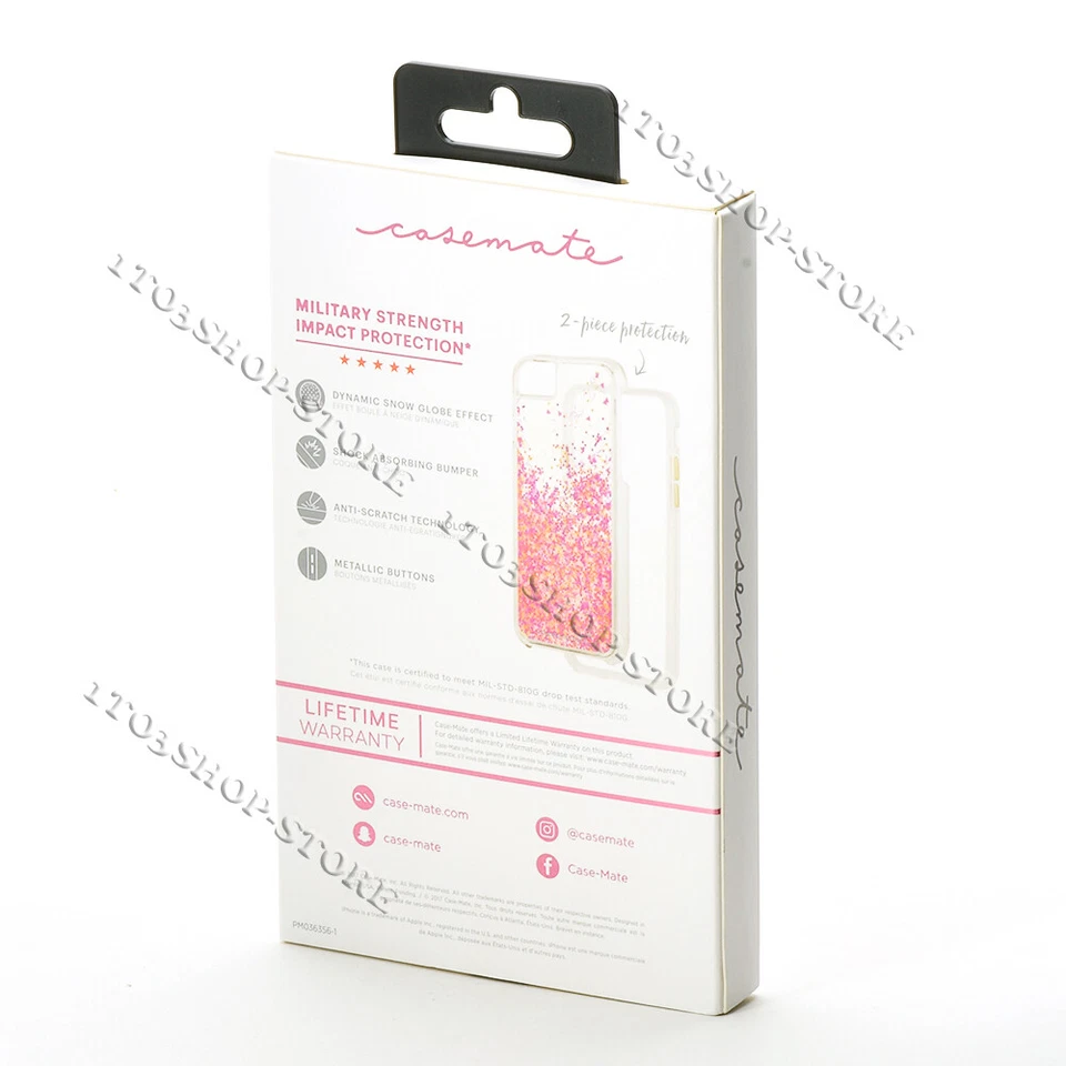 Funda Mate iPhone SE 2022 2020 iPhone 7 iPhone 8 6s - Cascada Rosa Brillo Foto 2 de 4