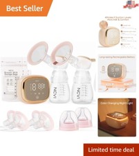 Double Electric Breast Pump with Upgraded 4400mAh Battery and Night Light