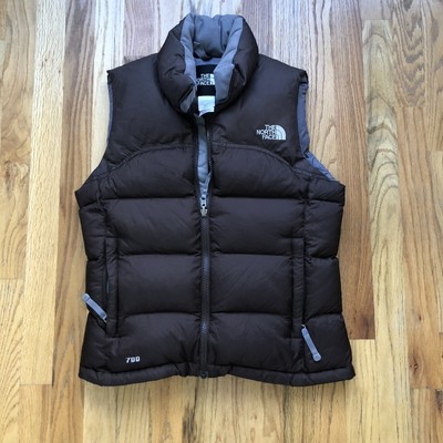 Nuptse Down Brown Puffer Vest Jacket Sz 