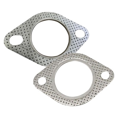 1/2PCS Hochtemperatur-Auspuffdichtung Ersatz-Dichtungspad 2-Loch-Flanschdichtung
