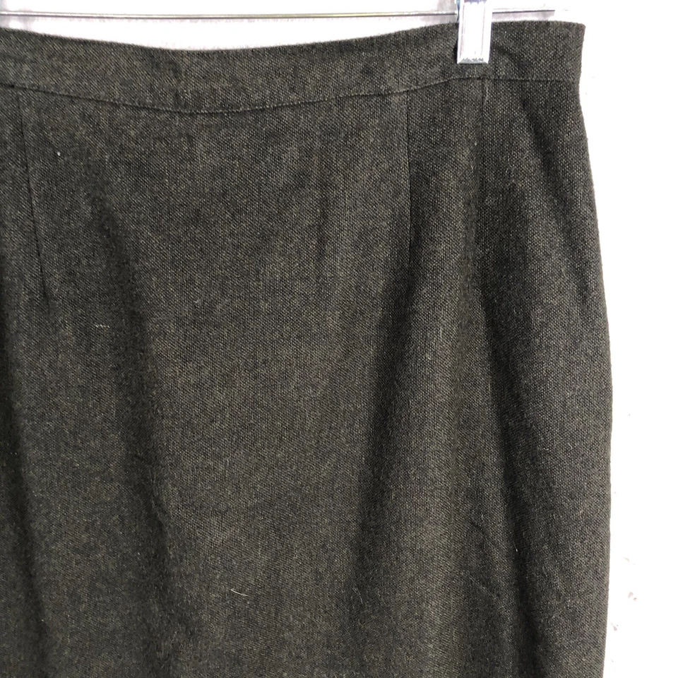 Maxi Falda De Lana De Colección Para Mujer 16 Carbón Manta Bordada Old Money Academia Foto 4 de 4