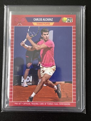 2023 Leaf Pro Set Carlos Alcaraz Print Run 1/2367 Tennis Trading Card