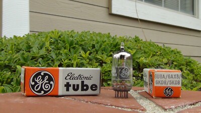 6U8A x2 (pair) NOS/NIB GE Triode Pentode Tube-Scott-Date Match-Free Ship in US