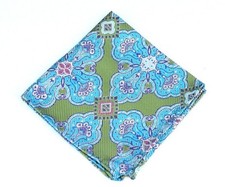 Lord R Colton Masterworks Pocket Square - Cape Horn Olive Silk - 75 Retail New