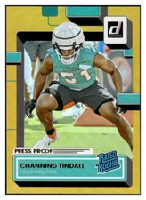 Channing Tindall RC 2022 Donruss Rated Rookies Press Proof Premium #392 ID:59880