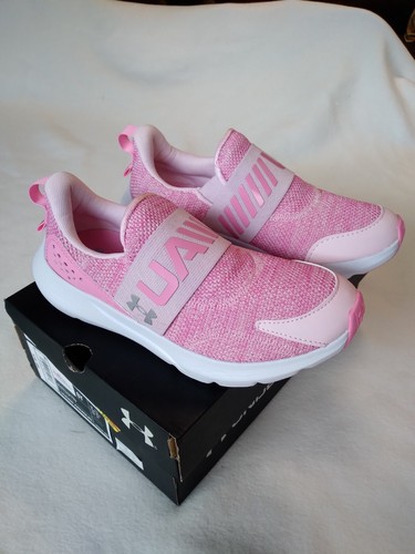 Under Armour Ragazze Giovani Taglia 6.0 GGS Surge 3 Slip-On ROSA 3026531-600 NUOVO - Foto 2 di 8