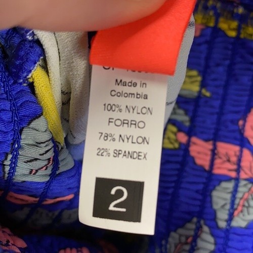 Maaji Girls size 2 Short Tank Dress Windflower Blue Floral w Smocking swim cover - Picture 3 of 4