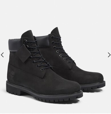 Timberland Uomo 42 EU 8,5 US Stivale Premium 6-inch Nero Nabuk  Waterproof