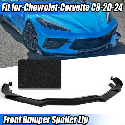 For 20-Up Corvette C8 | Z06 Z07 Package CARBON FLASH Front Lip Splitter Canards
