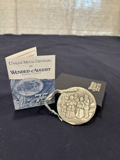 Vintage 1999 Wendell August Forge Metal Christmas Carolers Ornament in Gift Nox