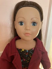 Madam Alexander doll 18”, Vinyl And Soft In American Girl DBlue Eyes, Brown Hair