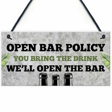 Novelty Home Bar Sign Alcohol Gift Gin Vodka Beer Gift Man Cave Pub Bar Sign