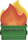Garbage Can Fire Sticky Notes Office Supplies Flame Notepads Desk Accessories Fu