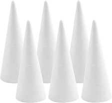 6-Pack 4.1X13.6Inches Craft Foam Tree Cones for DIY Arts and Crafts