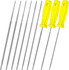 Chumia 6 Pcs 5/32 7/32 3/16 Inch Chainsaw Chain File with 3 Plastic Handles... 