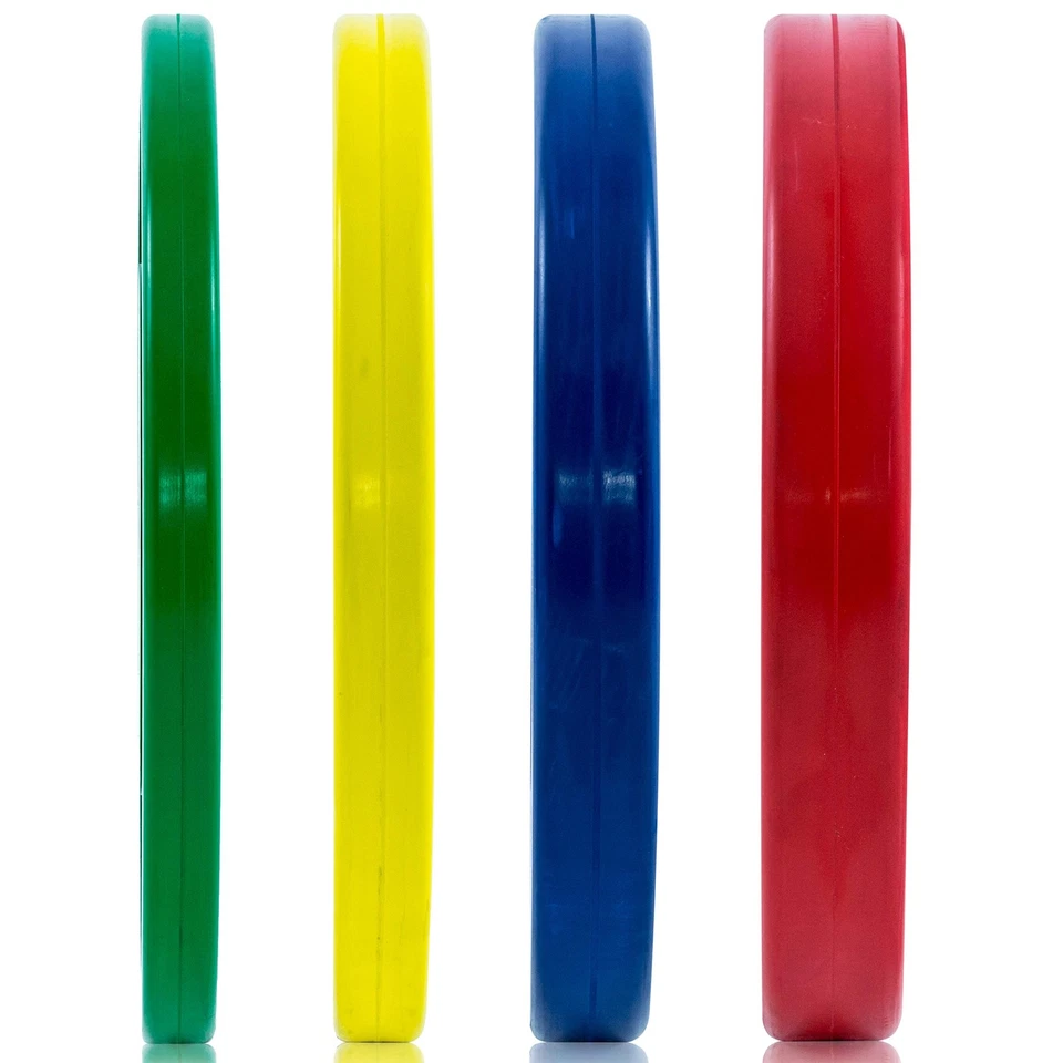 Placas de parachoques de entrenamiento de color de competición, goma con inserto de acero, 25 lb, Cal... Foto 3 de 4