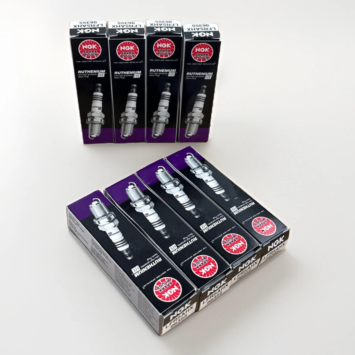 NGK RUTHENIUM HX High Ignitability Spark Plugs Kit LFR5AHX 96355 Set of 8 photo 2