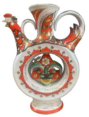 RUSSIAN Porcelain Decanter Lomonosovskiy farforovyi zavod Wine China (No Lid)