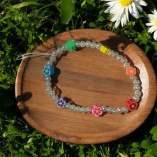 Rainbow Hibiscus Phone Charm