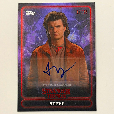 Topps Stranger Things Steve #7A Joe Keery Autograph Serial Numbered 17/25