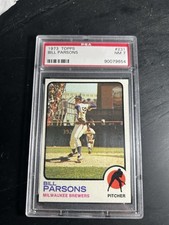 1973 Topps #231 Bill Parsons PSA 7 Milwaukee Brewers