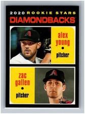 2020 Topps Heritage Alex Young & Zac Gallen RC #93 Rookie Card MLB Diamondbacks. rookie card picture