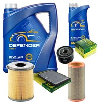 Motor-ÖL 6L Mannol Defender 10W-40 +MANN-FILTER FüR Renault Megane I 1.9 Dt