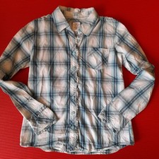 DZIEWCZĘCA Bluzka Koszula Długi rękaw H&M zielono-biało-kratka Falbanki rozm. 158 164 M L Top!